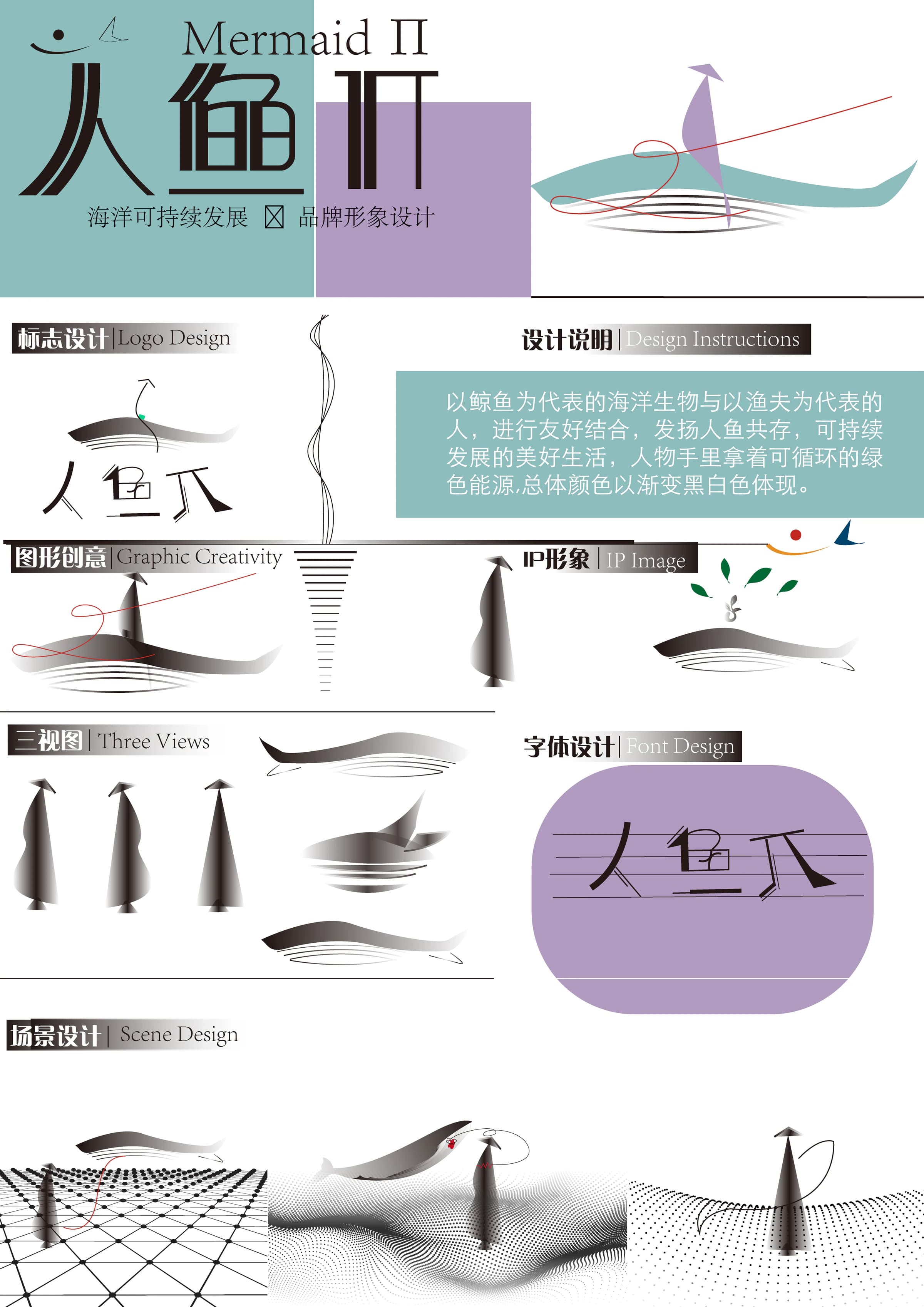 人鱼品牌:标志、图形语言、角色形态与场景系统